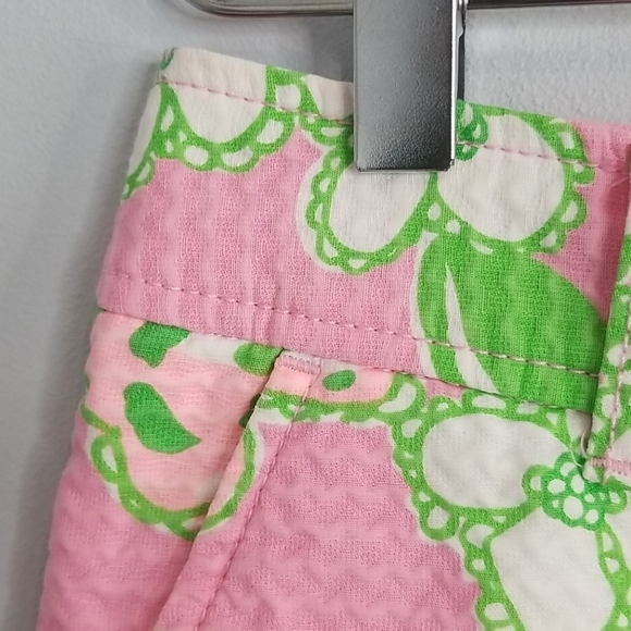 Lilly Pulitzer Callahan  Pink Green Butterflies Shorts 00  xs - Picture 3 of 7